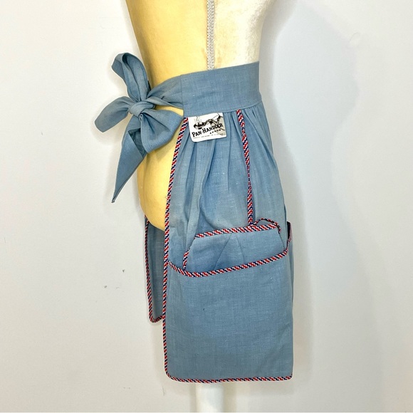 Vintage Jack Dempsey Pan-Handler Apron Oven Mitt Pot Holder Denim Retro Baker - Picture 6 of 17